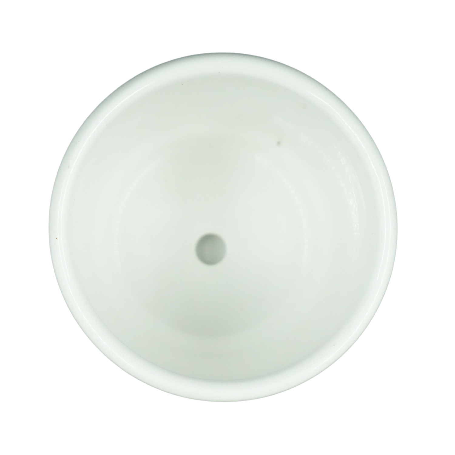 Designer Ceramic Pot (White, Glossy Finish,Medium) for Home & Indoor Plant Decor