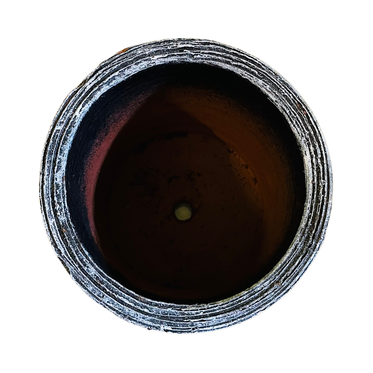 Rough Cylinder Line Texture Terracotta Planter (14 cm)