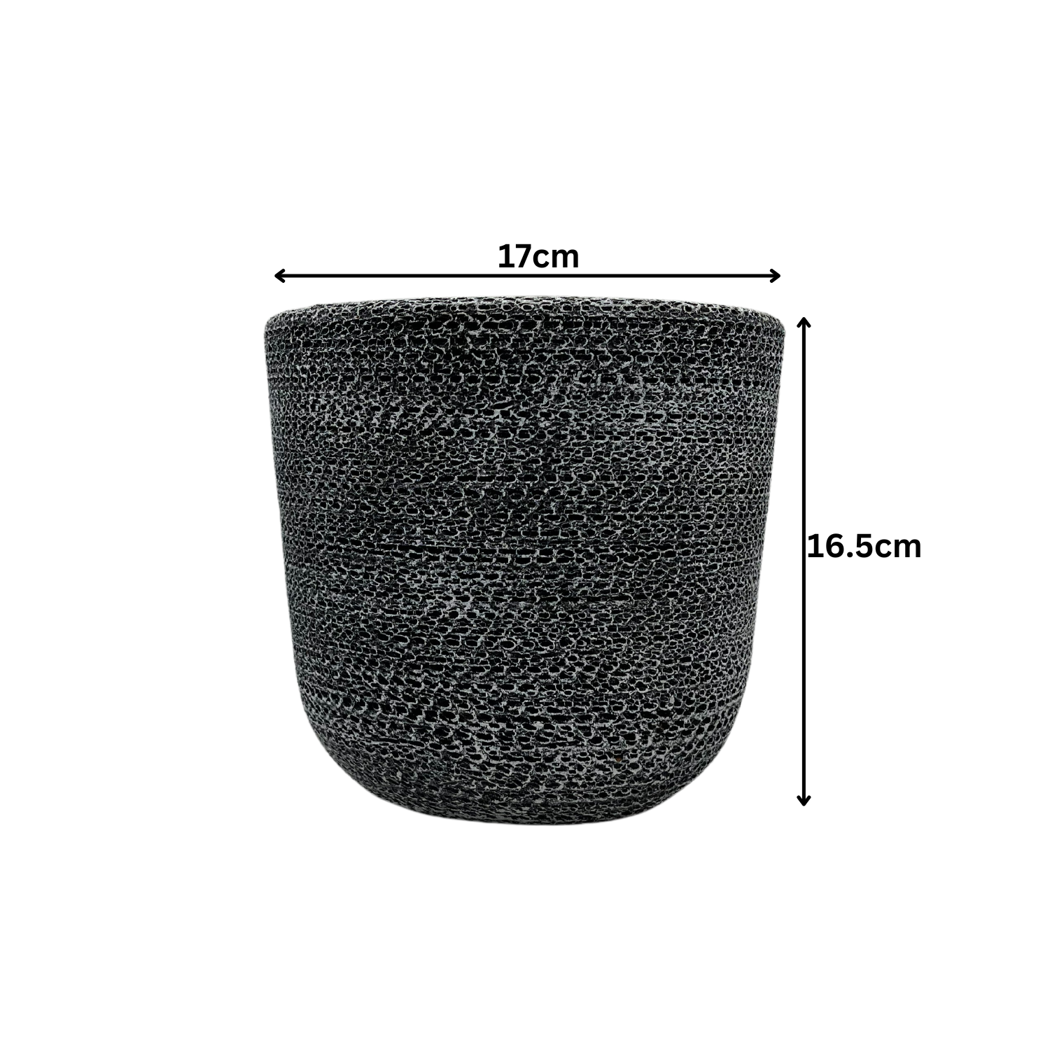 U Planter Stone Texture Terracotta Planter (17 cm)