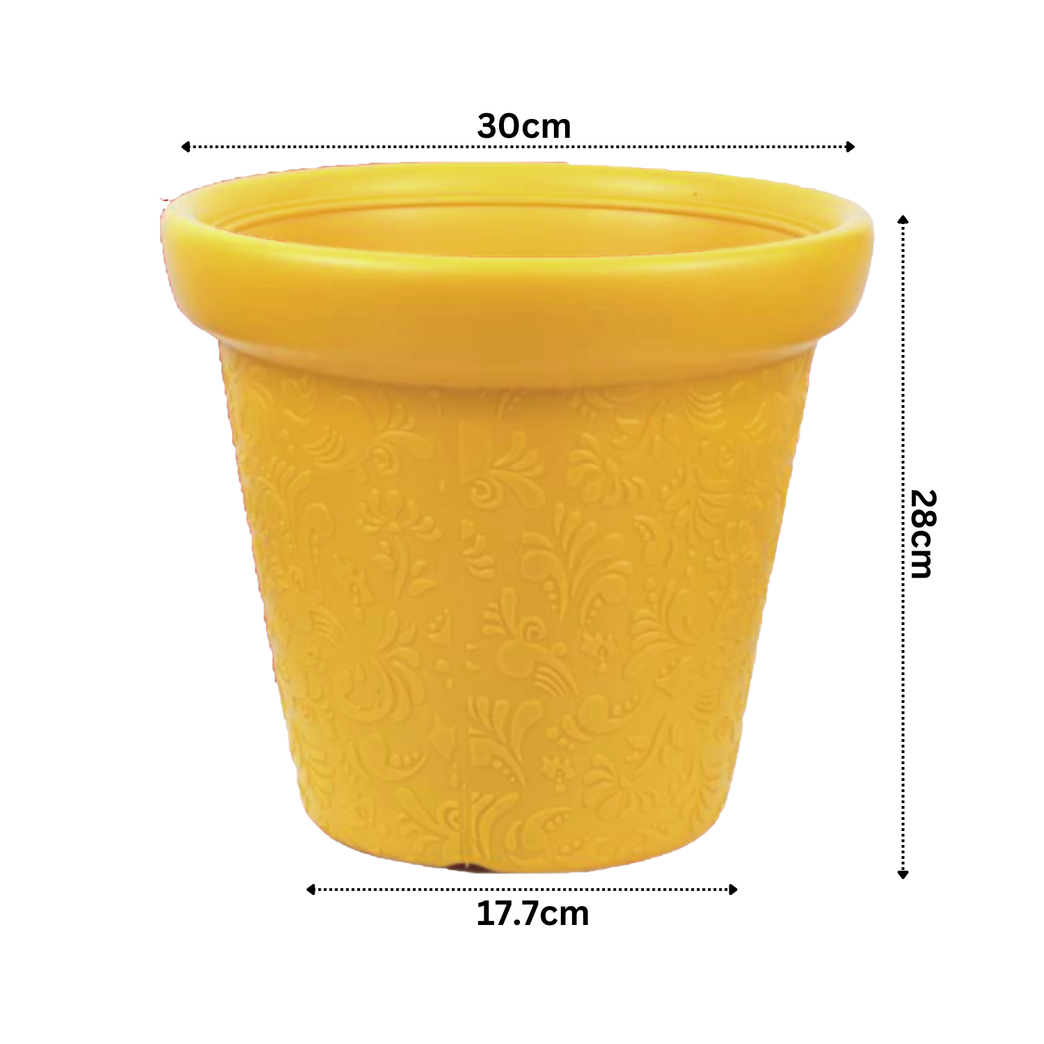 Designer Round Plastic Pot for Home & Garden (30CM|12 INCH)