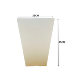Hug A Plant | HP1 Square Plastic Pot with Inner for Home & Garden (25CM | 9.8 INCH, Square, White)