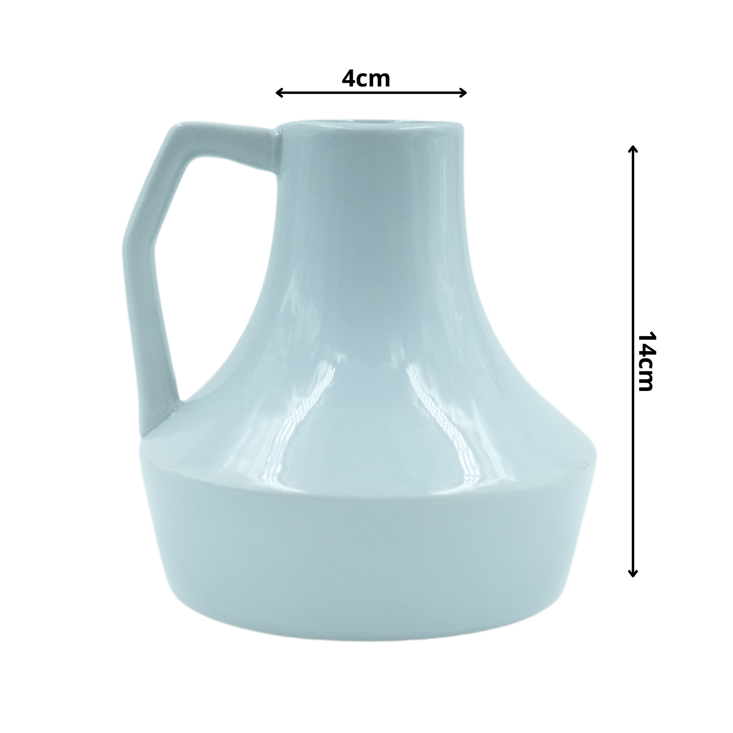 Designer Ceramic Pot (Grey,Glossy Finish,Medium) for Home & Indoor Plant Decor