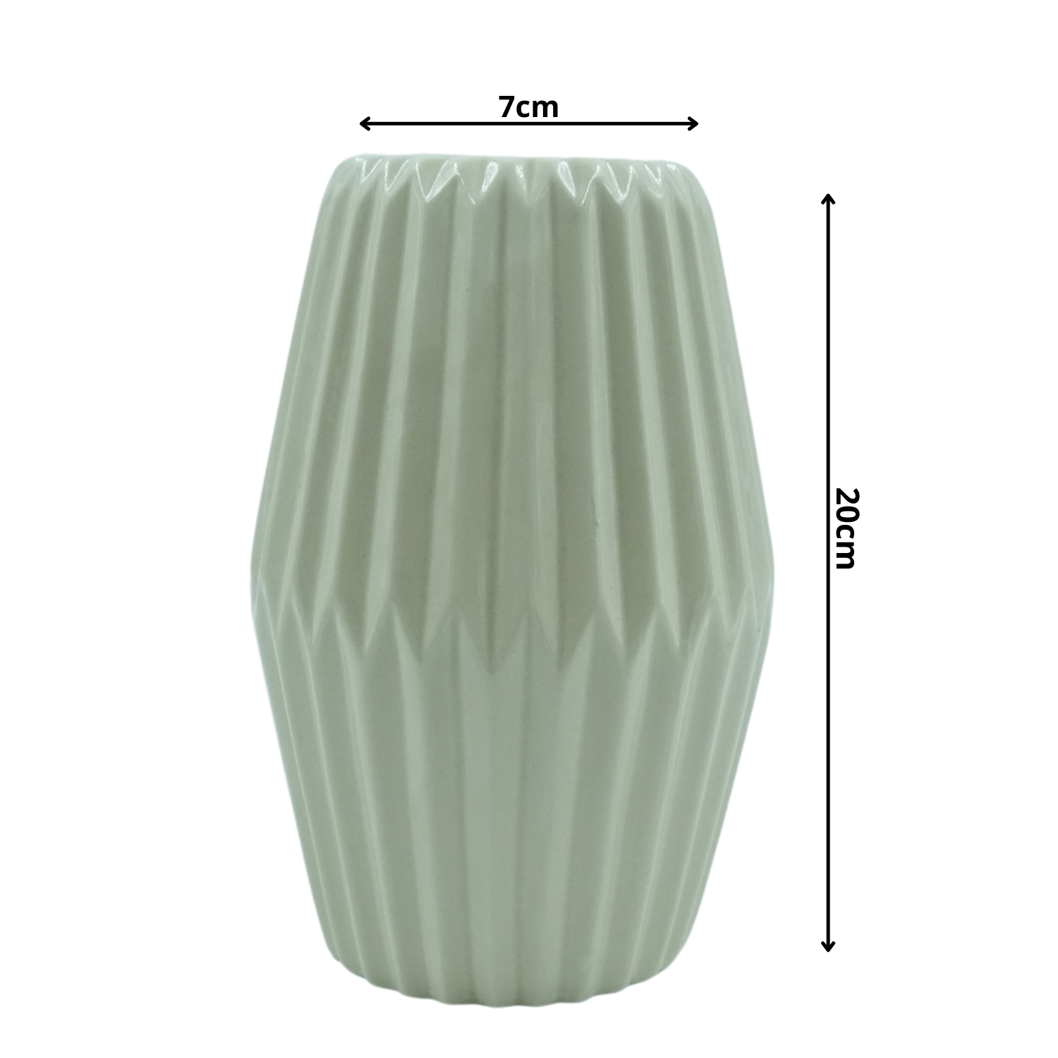 Designer Ceramic Pot (Ivory, Glossy Finish,Large) for Home & Indoor Plant Decor