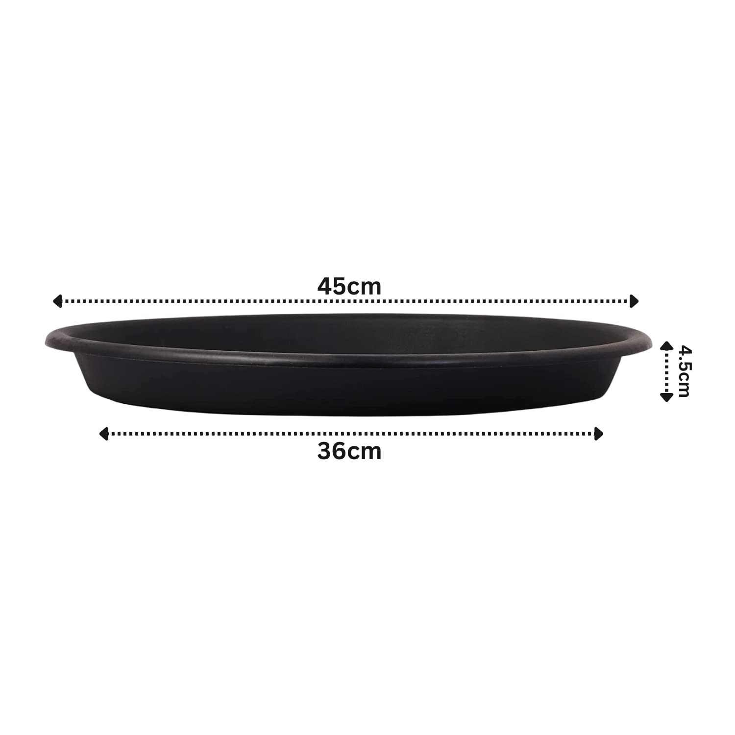 Hug A Plant|UV Treated Round Bottom Tray Suitable for 18 inch Round Plastic Pot|Heavy Duty Highly Durable Tray for Indoor Home & Garden Decor (45CM|18INCH)