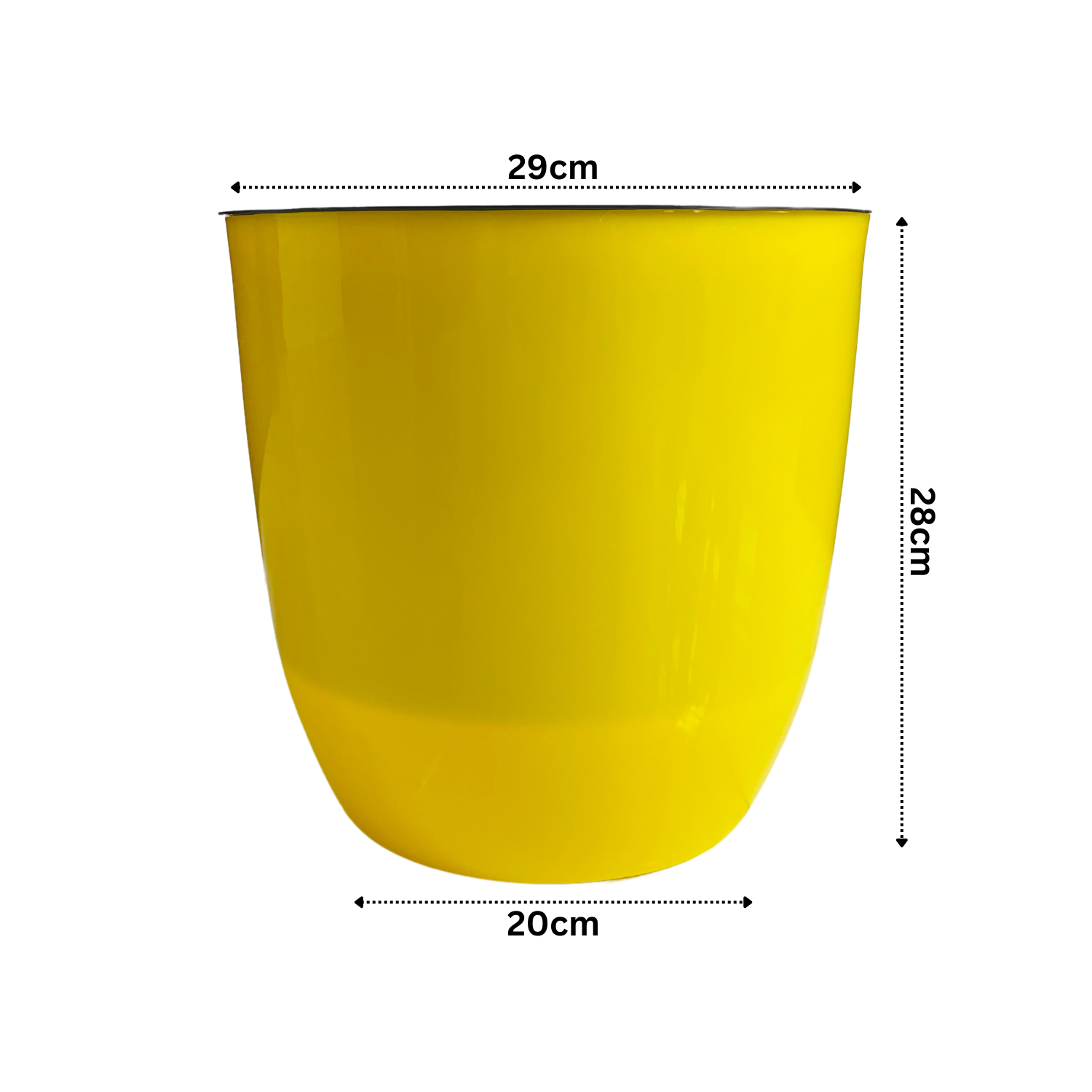Hug A Plant |Sunny Big Round Plastic Pot with Inner for Home & Garden (29CM|11.5 INCH)