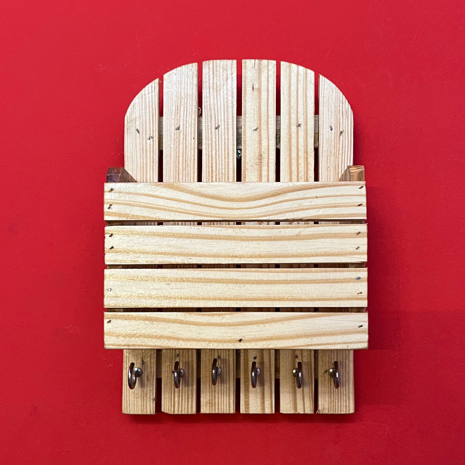 Hug A Plant|Wall Hanging Wooden Key Holder Stand for Home Wall, Office, Hall Living, Home Living Room