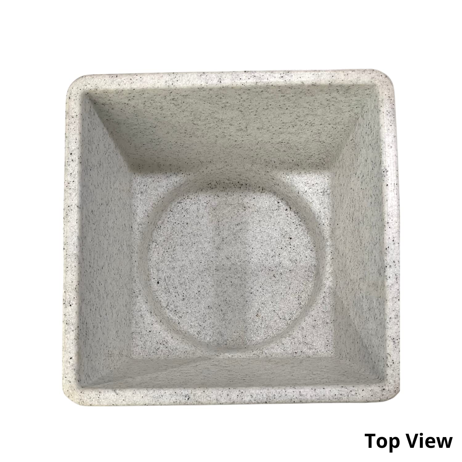 Hug A Plant | Paris 40 Rotomolded Square Plastic Pot with Inner for Home & Garden (40CM | 15.7 INCH, Square, Midnight Stone Finish)