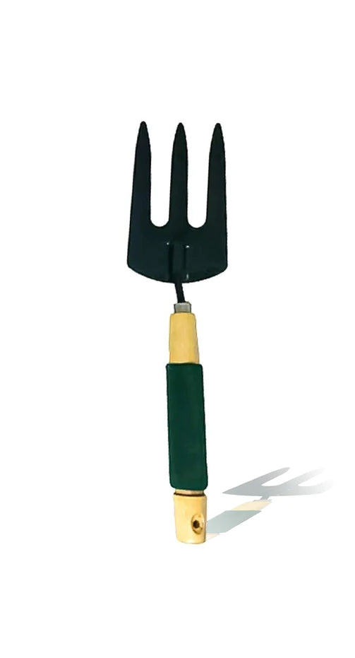 GARDENING TOOL WOOD HANDLE CULTIVATOR TROWEL FORKS TOOL SET (3 PACK)