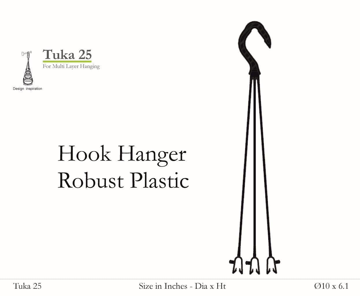 Tuka 25cm Round Hanging Plastic Pot