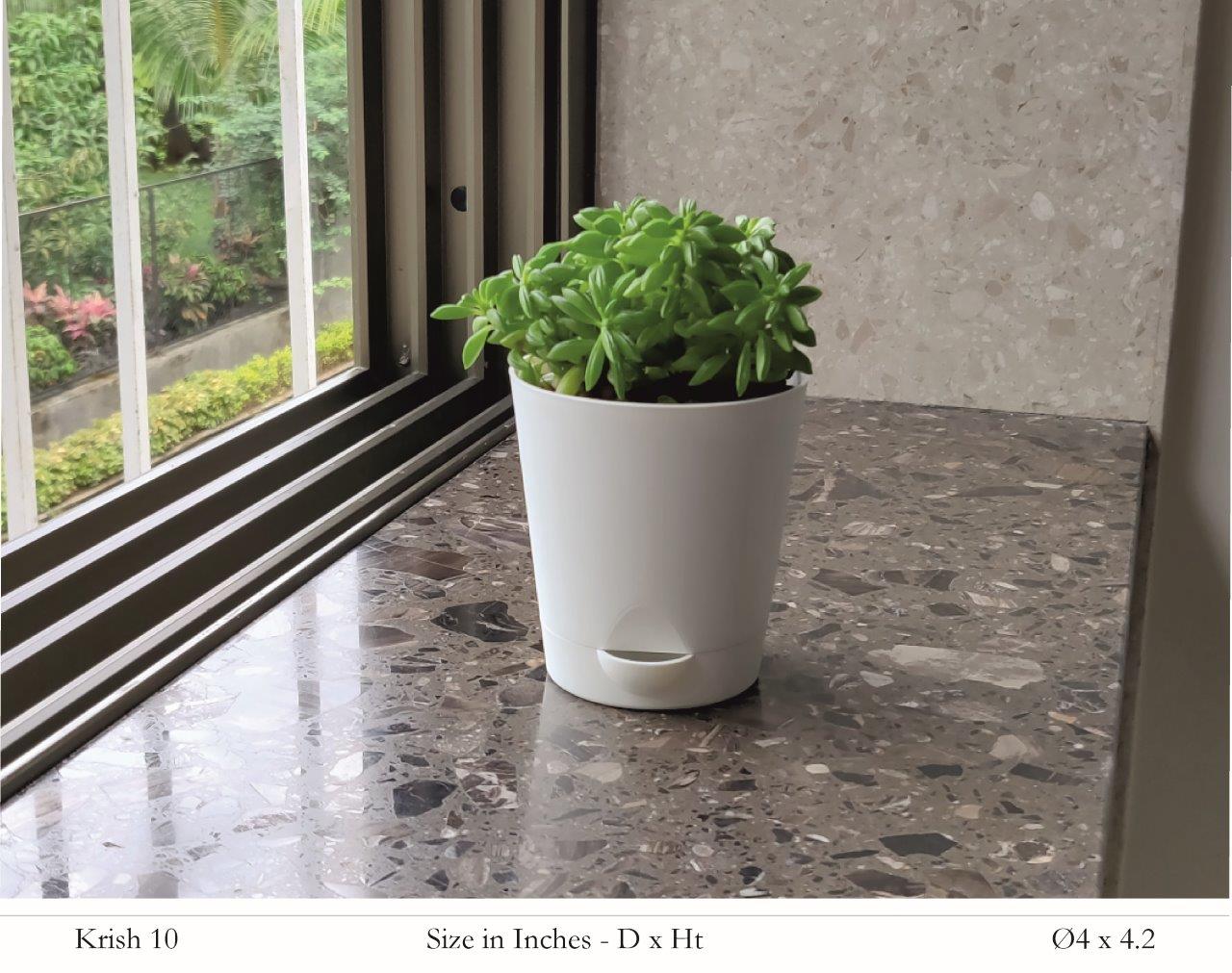 Krish 10 Self Watering Plastic Pot