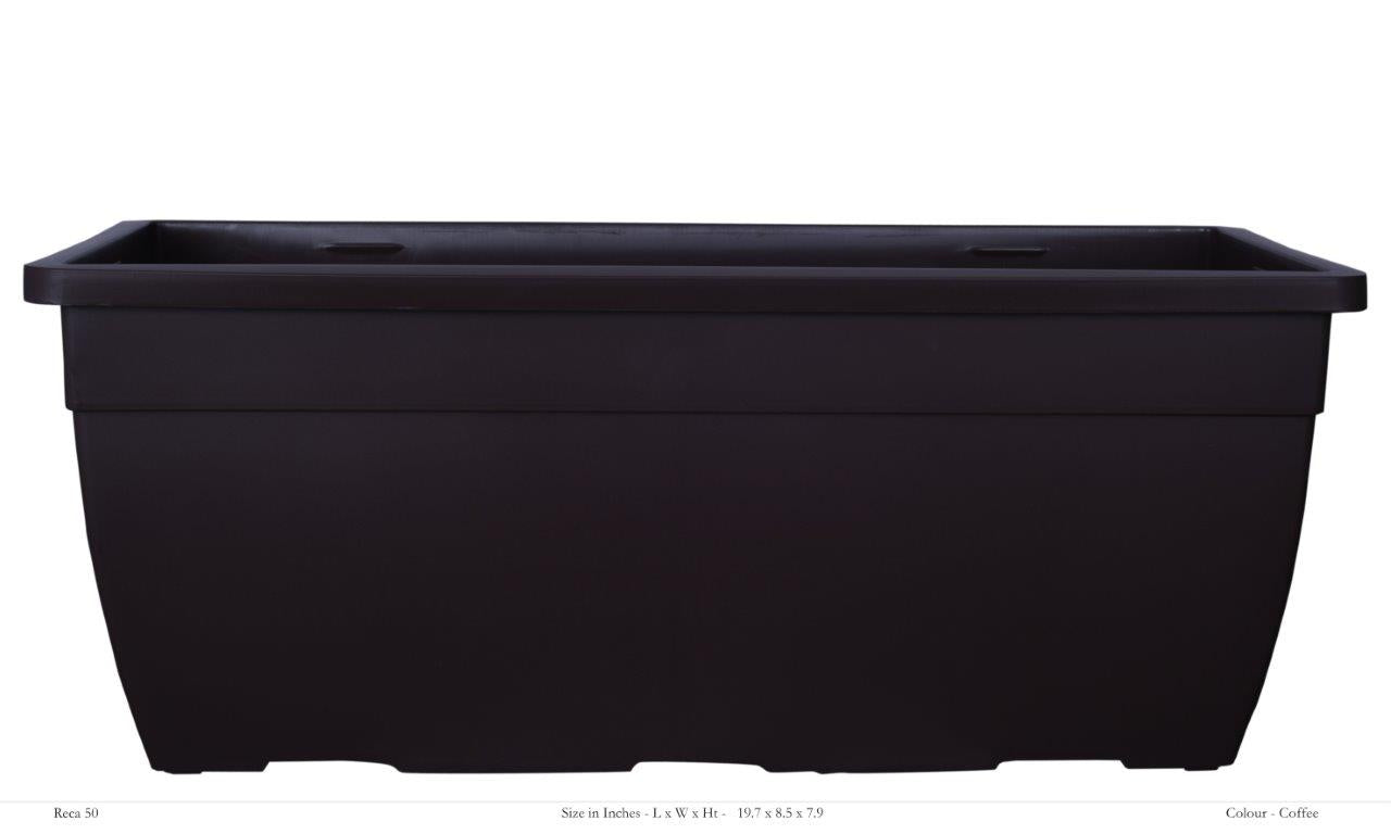Reca 50cm Rectangle Plastic Pot (Without Self-Watering Kit)
