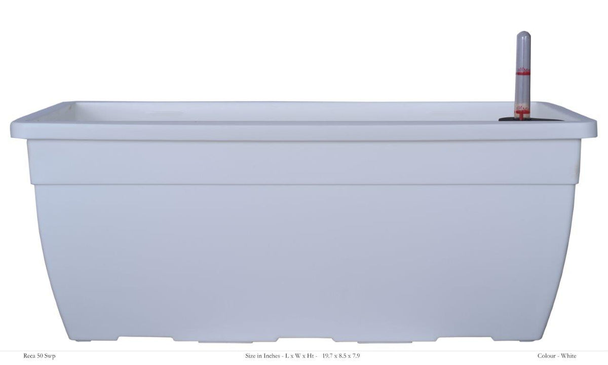 Reca 50cm Rectangle Plastic Pot With Self-Watering Kit
