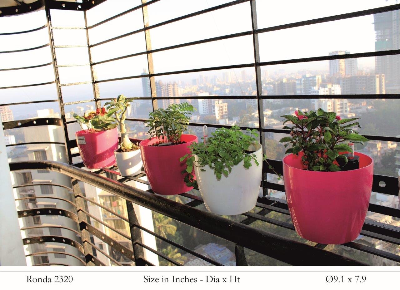 Ronda 2320 Round Plastic Pot (Without Self-Watering Kit)