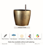 Ronda 2320 Round Plastic Pot (Antique Finish) (Without Self-Watering Kit)
