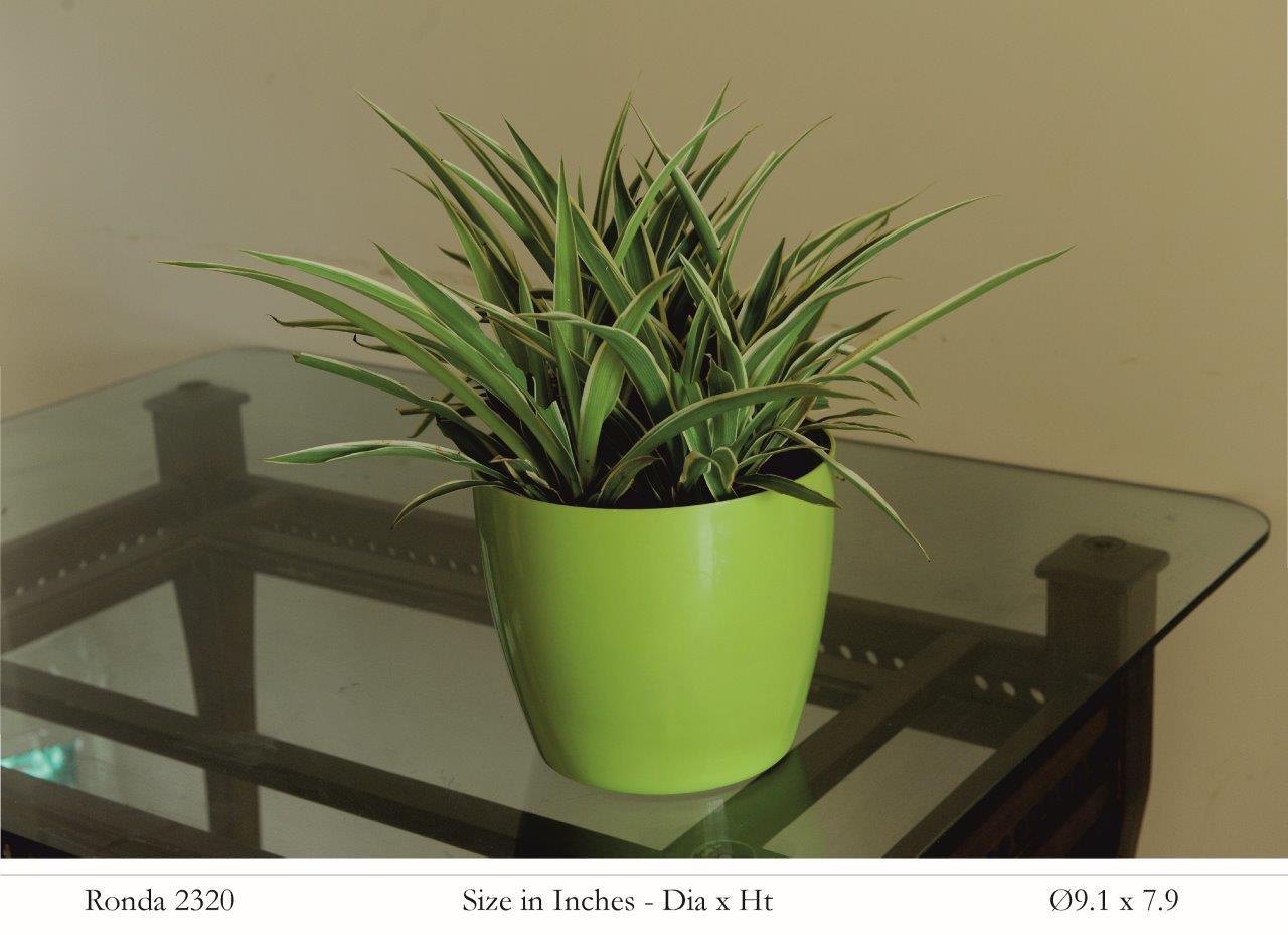 Ronda 2320 Round Plastic Pot With Self-Watering Kit