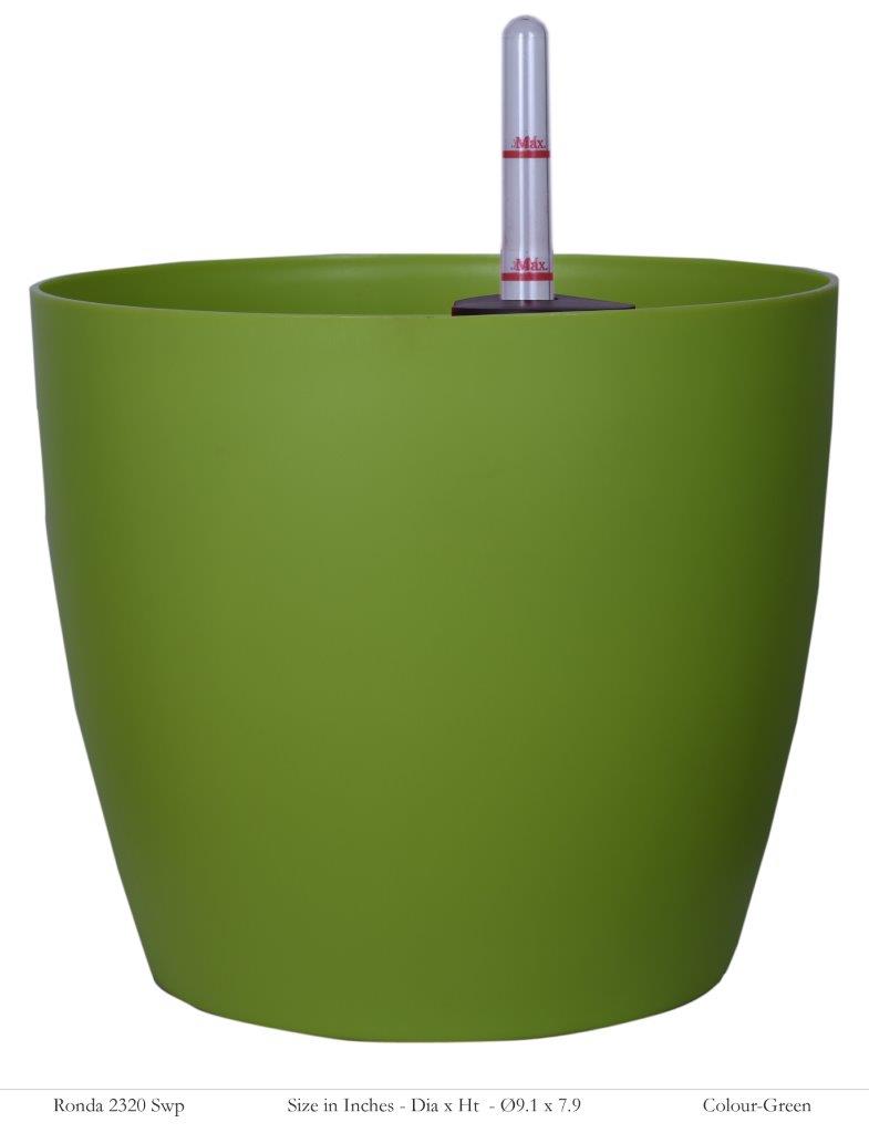 Ronda 2320 Round Plastic Pot With Self-Watering Kit