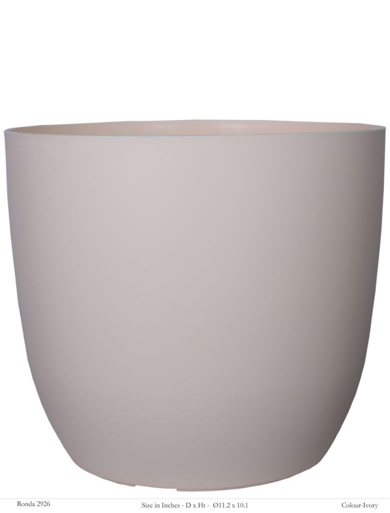 Ronda 2926 Round Plastic Pot (Without Self-Watering Kit)