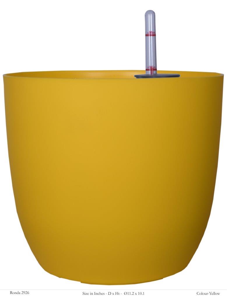 Ronda 2926 Round Plastic Pot With Self Watering Kit